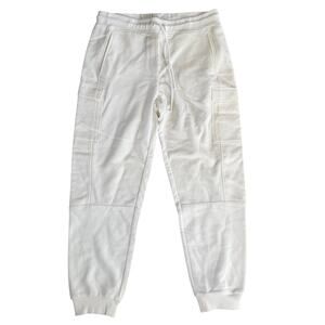 Reiss Bernice Cargo Joggers Sweatpants Womens Size Medium Cream Loungewear Pant